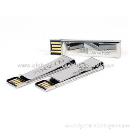 Promotional Paper Clip USB Drive, Stylish with Plug-and-play Function, 64MB to 3GB CapacityNew